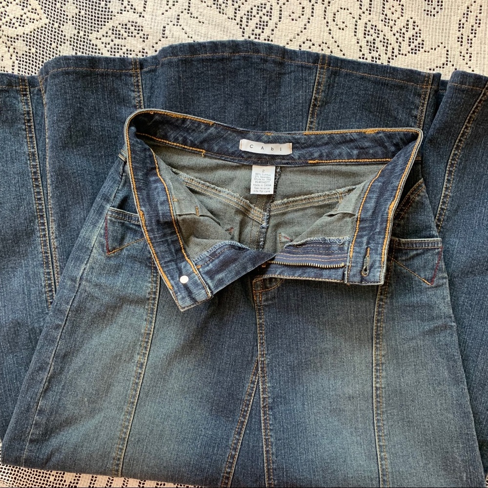 Cabi full length jeans skirt size 2.